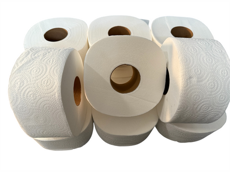 Papier toaletowy Jumbo biały celuloza 2w 100m - 12